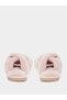 Women Beige Embellished Faux Fur Bedroom Slippers - 5