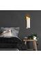 Curved Modern Single Metal Sconce 35cm Glossy Cream, Rustic Decorative Wall Lamp Kivrik-012