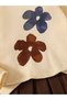 Girls Floral Sweatshirt and Pleated Skirt Set - 4