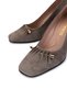 Women's Genuine Leather Mink Suede Heeled Shoes - 3