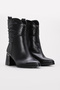 Genuine Leather and Fur Women's Thick Heeled Boots 064Kza838 - 4