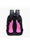 Printed Backpack with Adjustable Straps and Zip Closure - 17 inches - 7