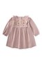 Organic Muslin Floral Embroidered Dress 1-10 Years Powder Pink - 2