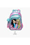 Printed Backpack with Adjustable Straps and Zip Closure - 16 inches - 6