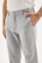 Belted Waist Comfort Fit Stretch Fabric Men's Trousers - 2