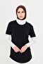 Cream Hijab Turtleneck Collar Sleeves Viscose Plain 1025_40 - 7
