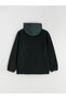 Lcw Kids Green Hooded Boys' Fleece Zippered Sweatshirt W59644Z4 - 3