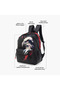 Eagle Print Backpack with Adjustable Straps and Zip Closure - 17 inches - 8