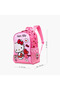 Printed Backpack with Adjustable Straps and Zip Closure - 16 inches - 4