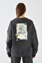 Women's Oversize Sweatshirt How Lucky Are We Printed Smoked – Crew Neck, 3 Thread Rastered