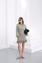 Women's Balloon Sleeve Patterned Mini Knit Dress - 6