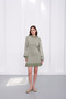 Women's Balloon Sleeve Patterned Mini Knit Dress - 3
