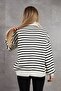 Turtleneck Zippered Striped Sweater - 3