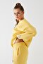 Women's Oversize Sweatshirt How Lucky Are We Printed Yellow – Crew Neck, 3 Thread Rastering - 4