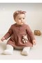 Baby Girl Teddy Bear Bandana Winter Dress