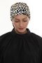 Gold Draped Casual Hijab Bonnet Sandy Leopard Pattern 2510_03 - 6