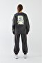 Women's Oversize Sweatshirt How Lucky Are We Printed Smoked – Crew Neck, 3 Thread Rastered - 5