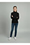Girls and Boys Black Corded Fabric Half Turtleneck Long Sleeve Bodysuit Undershirt - 3