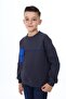 Füme Boys' Relax Fit Crew Neck Piece Printed Sweatshirt - Pocket Detail & 2 Threads - 3