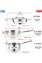 Platinum Triply Stainless Steel Cookware Set - 4 Pc (Kadai 24cm, Frypan 24cm, Saucepan 16cm) - 8