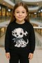 Sweatshirt Tracksuit Set with Bow and Dog Pattern for Ages 3-4-5-6-7-8-9-10-11-12
