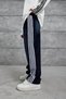 Men's Trousers Nmrc Velvet Striped Navy Blue Oversize Loose Fit Velvet - 4