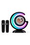 Wireless Microphones Portable Bluetooth Speaker with With Dual Microphone Black