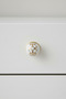 Tomurcuk Porcelain Furniture Handle Gold Gilt Patterned Ceramic Knob Drawer Handle Single Screw - 2
