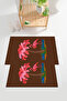 Digital Printed Washable and Non-Slip Based Palm Model Bath Mat Toilet Set