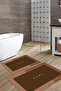 Digital Printed Washable and Non-Slip Based Home Written Bathroom Mat Toilet Set - 4