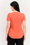Women Sportswear Fit Short Sleeve UV Protection Training Top, Red - 3