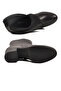 Black Genuine Leather Zippered Fleece Women's Boots 92162-1 Z - 5