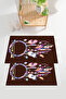 Digital Printed Washable and Non-Slip Based Colorful Bird Feather Model Bath Mat Toilet Set