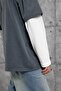 Men's Sweatshirt Metalhead Piece Sleeves Smoked Oversize Printed Crew Neck 3 Yarns Without Ruffles - 3