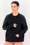 Women Sportswear Fit Long Sleeve Outdoor Sweatshirt, Black