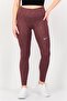 Women Tight Fit Running Full Length Leggings, Maroon