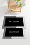 Digital Printed Washable and Non-Slip Based Bathroom Mat with Writing on It Toilet Set