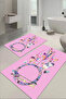 Digital Printed Washable and Non-Slip Based Colorful Bird Feather Model Bath Mat Toilet Set - 3