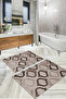 Digital Printed Washable and Non-Slip Base Mug Model Patterned Bath Mat Toilet Set - 5