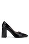Women's Genuine Leather Black Patent Leather High Heels