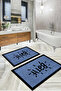 Digital Printed Washable and Non-Slip Based Bath Mat with Writing on It Toilet Set - 5
