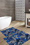 Digital Printed Washable and Non-Slip Based Palm Leaf Patterned Bath Mat Toilet Set - 4