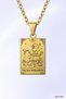 The Dog Worshipper Tarot Necklace |   Gold Color Stainless Steel Necklace - 4