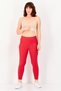 Women Dri Fit Brand Logo Yoga Leggings, Red - 4