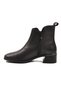 Black Genuine Leather Fleece Lined Non-Slip Zippered Women's Heeled Boots 9780-1 Z - 4