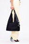 New Season Black Stella Double-Sided Suede and Faux Leather Magnetic Shoulder Bag - 4