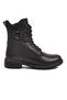 Black Genuine Leather Lace-Up Non-Slip Fleece-Lined Women's Boots 20912-1 Z - 2