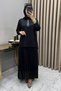 Seçi̇l Takim Black Cotton Combed Cotton Belis Fabric Women's Skirted Hijab Set