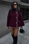 Stitched detailed stand collar stamp jacket 6138 - 5
