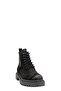 Black Suede Real Leather Women's Boots with Elastic Sides - 2